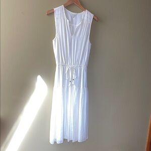 Joie White Sleeveless Midi Dress